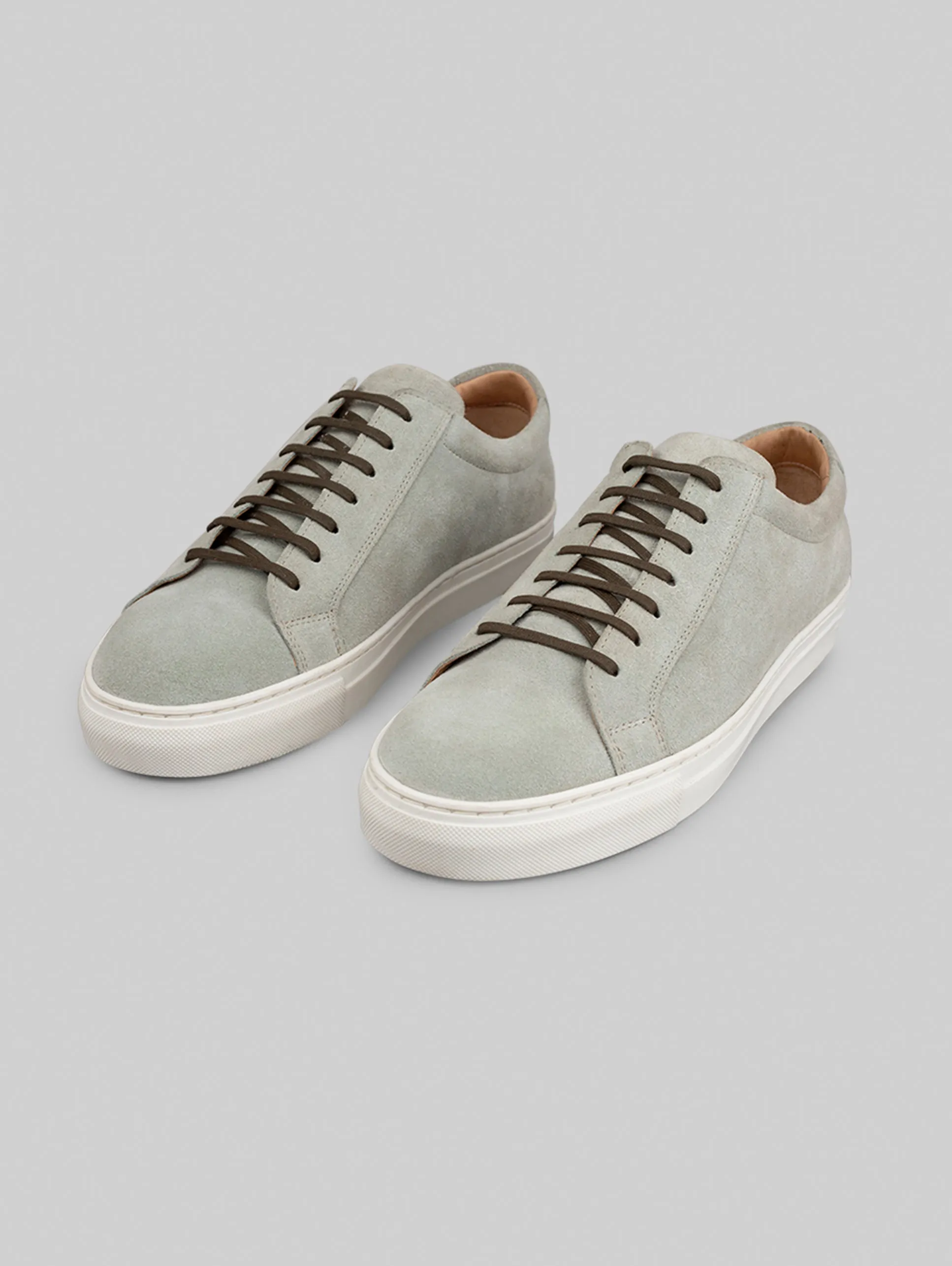 Rawls Men Light Gray Suede Sneakers